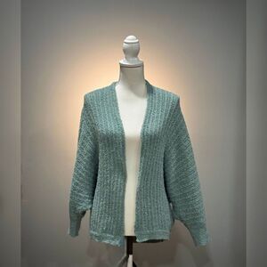 Blue Unbranded Warm & Cozy Poncho Dolman Sweater Size M EUC